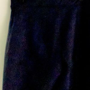 Spanx blue suede flare pants